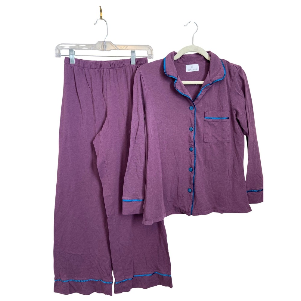 Cosabella Pajama Set Purple Cotton Modal Pants Size PM